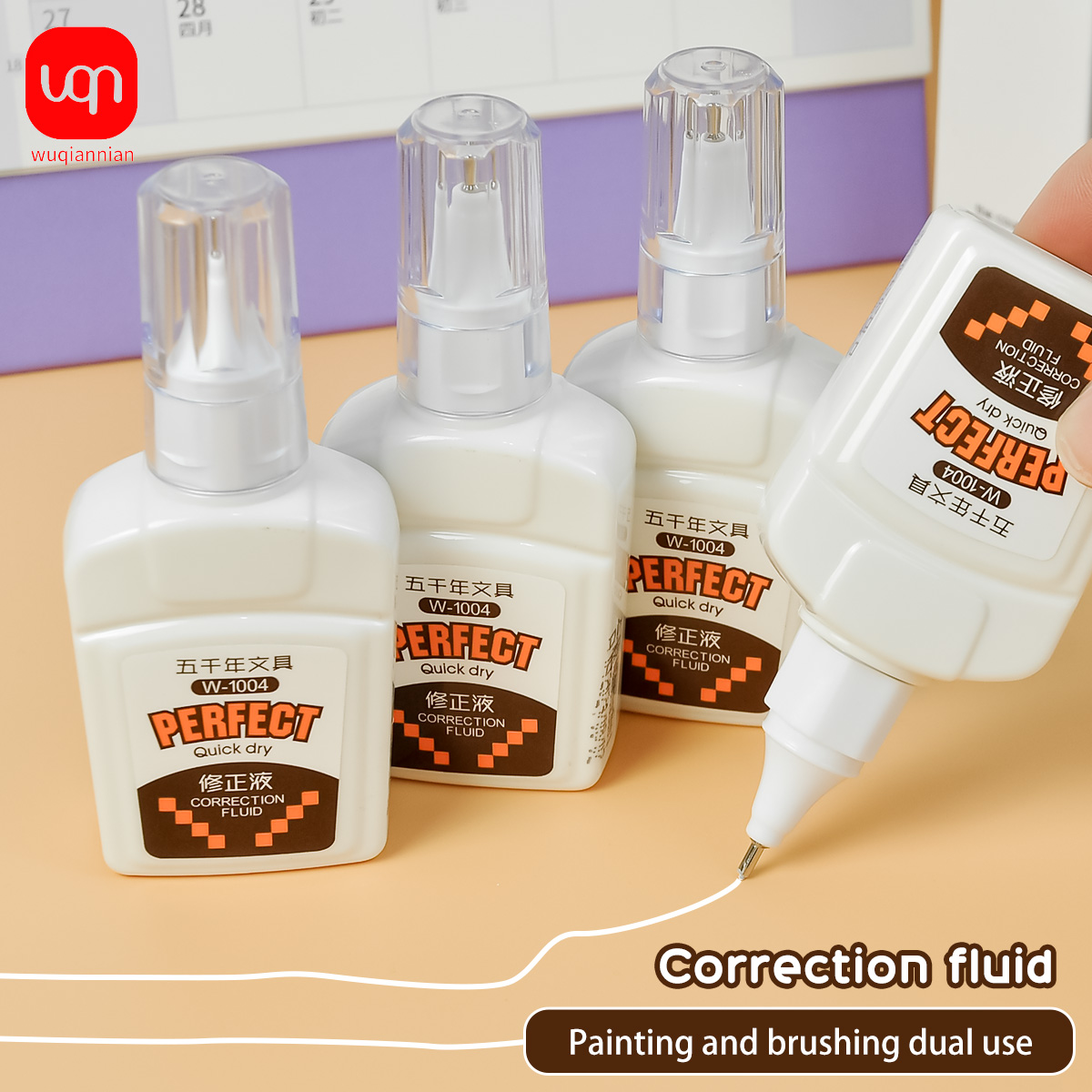 Correction Fluid White - Cairan Koreksi WQN-3/6/12PCS18ml Portabel untuk Siswa,