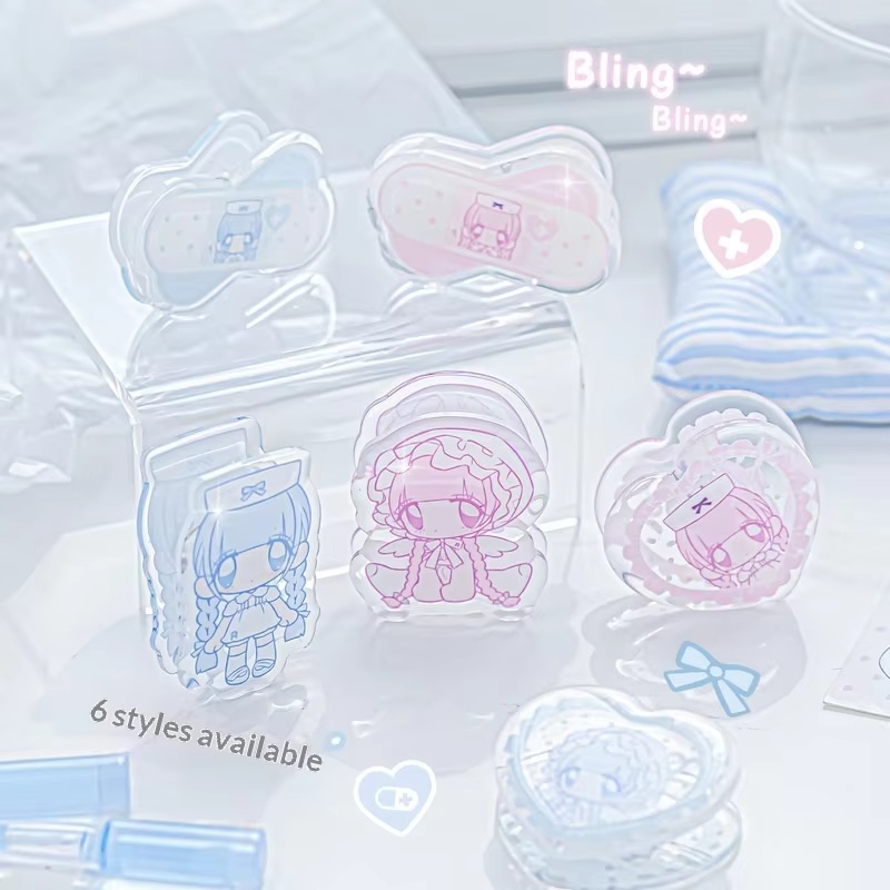 Binder Clip Assorted - Rosyposy Pumpum Klip Pengikat Akrilik Organizer