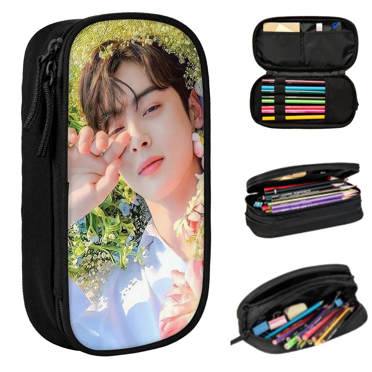 Stationery And Office Supply Chain - Cha EunWoo Kpop Astro Kotak Pensil