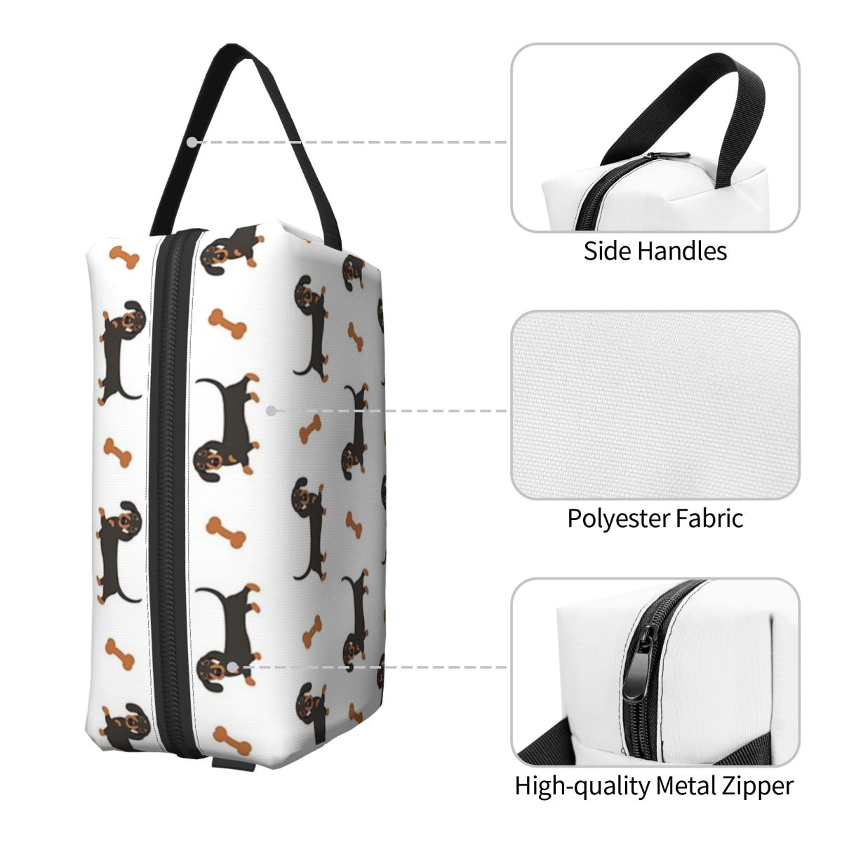 Tan Stationery & Office Supply - Kotak Pensil Anjing Dachshund Hitam dan