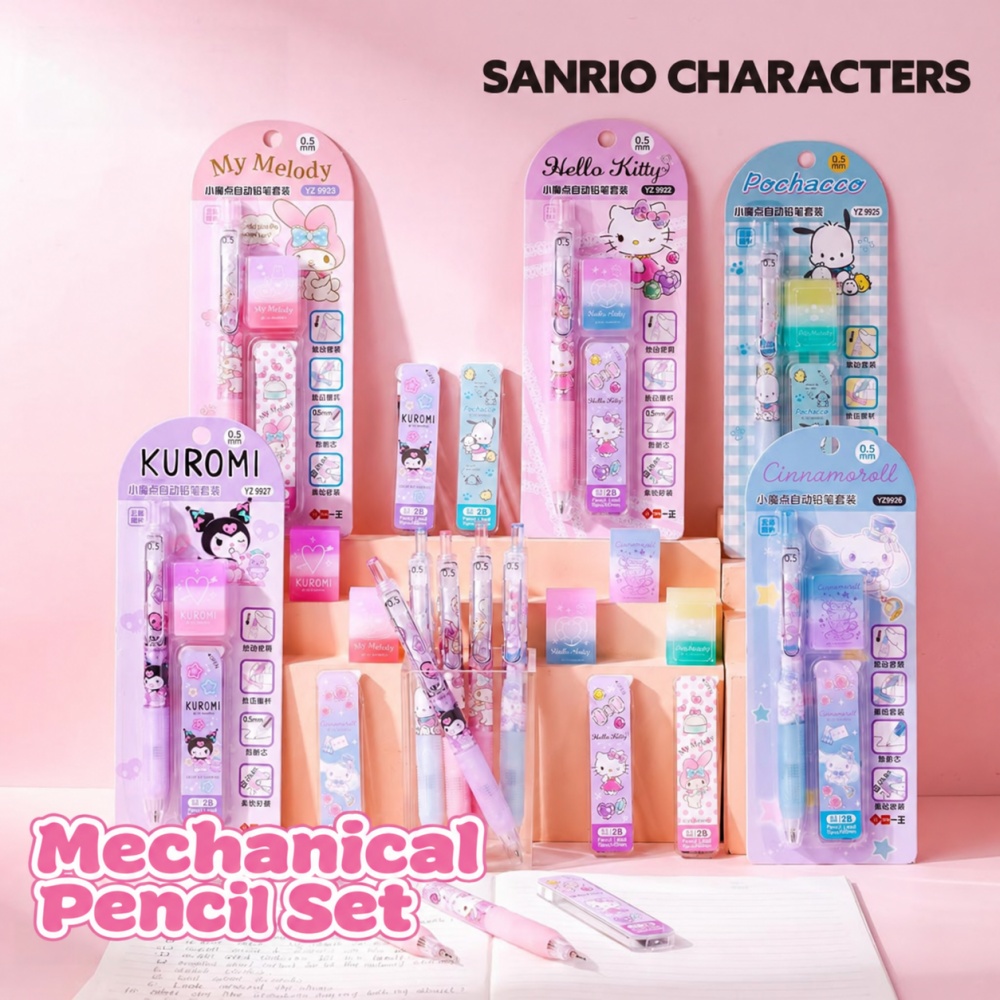 Mechanical Pencil Lead - Set Pensil Mekanik Sanrio Asli 0,5