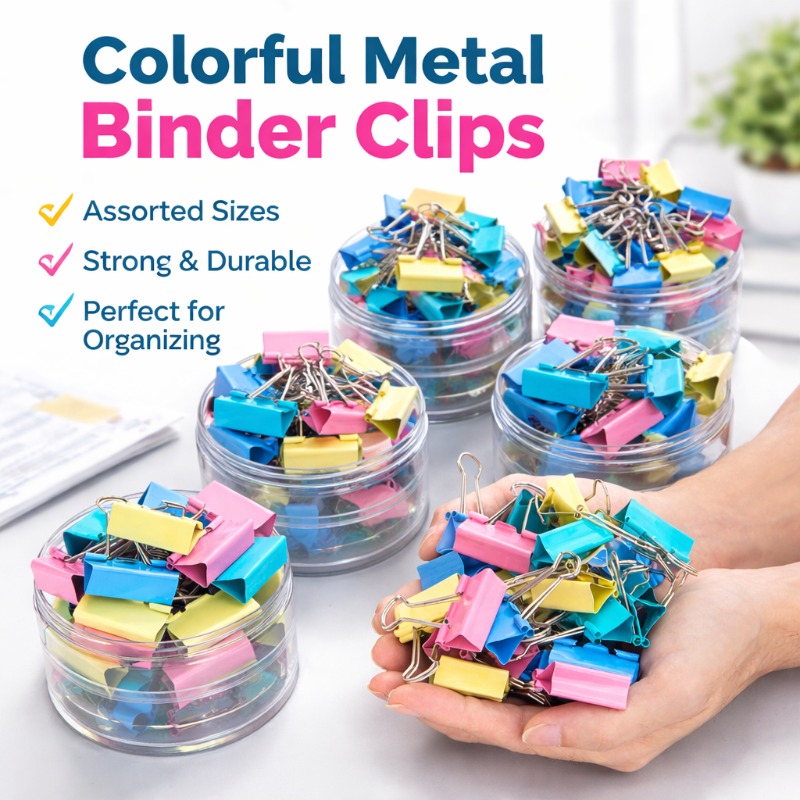 40PCS/Set Klip Binder Logam Pa - Binder Clip Assorted ulasan dan harga